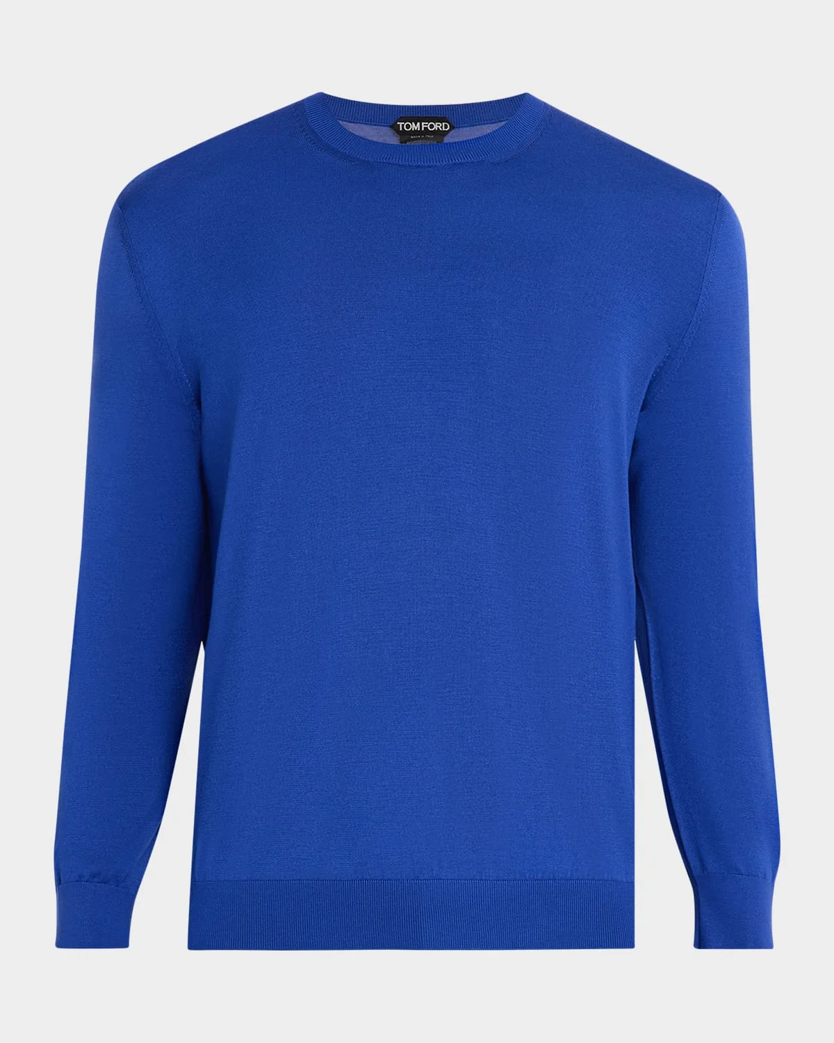 Men's Silk Knit Crewneck Sweater - 1
