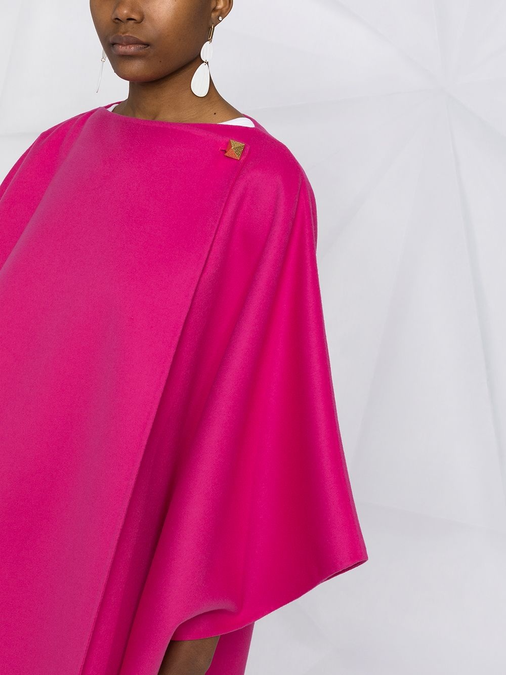 draped button cape - 3