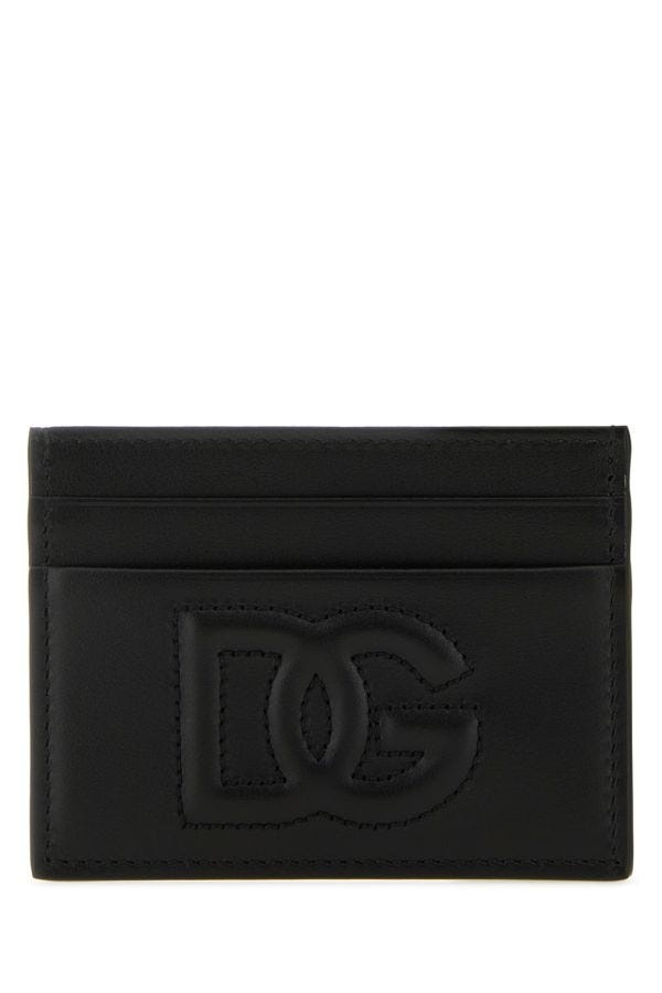 Black leather card holder - 1