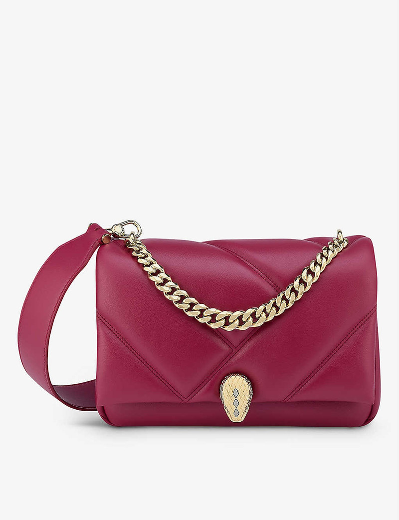Serpenti Cabochon Maxi Chain quilted leather cross-body bag 1