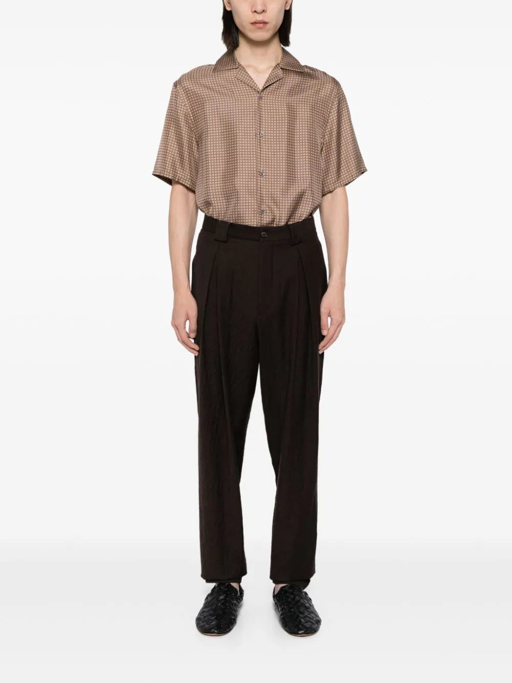 SINGLE-PLEAT FLANNEL TROUSERS - 2