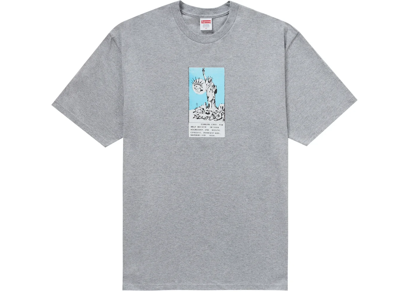 Supreme Liberty Tee Heather Grey - 1