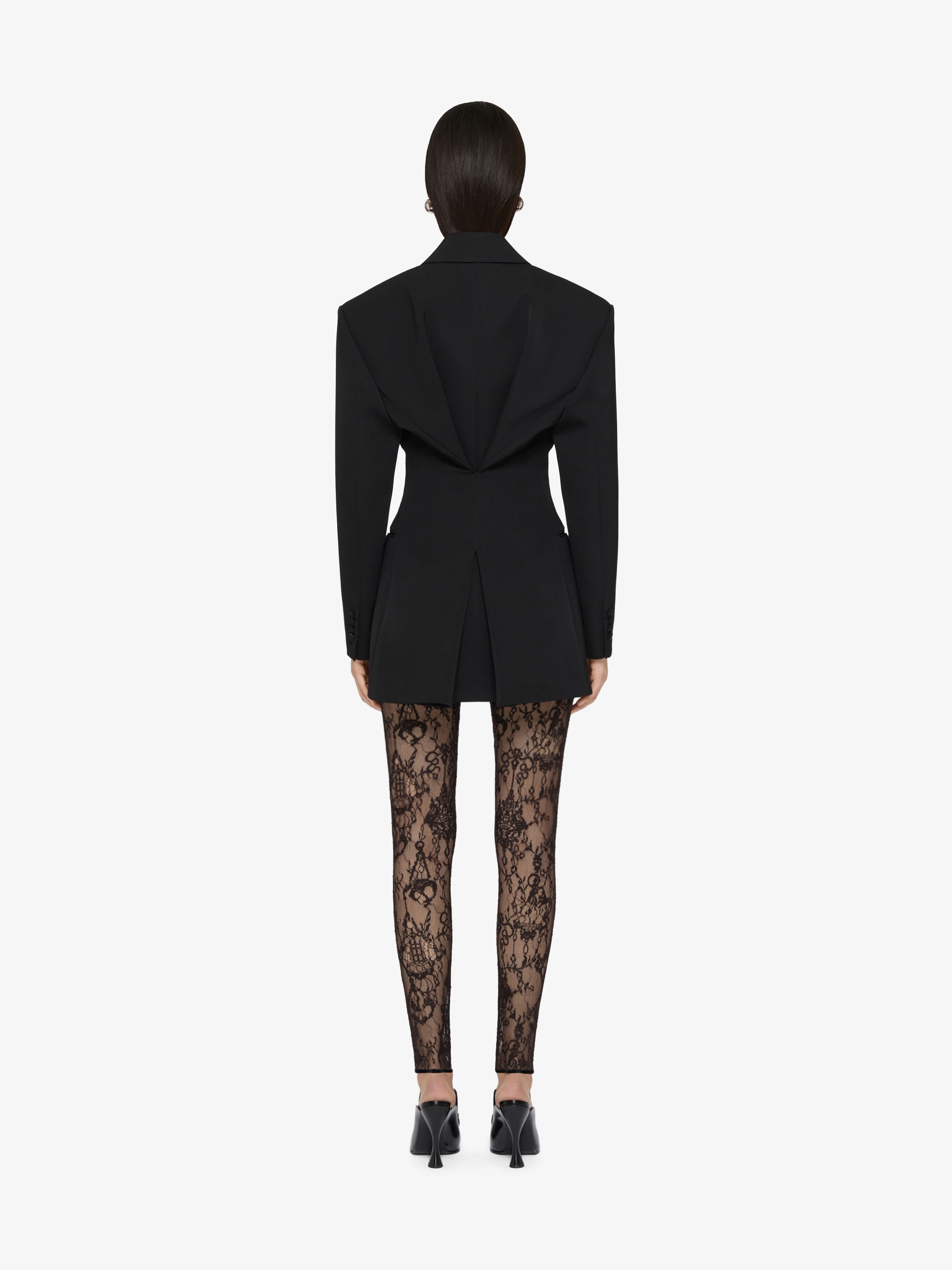 JACKET IN WOOL WITH PLEATED BACK - 3