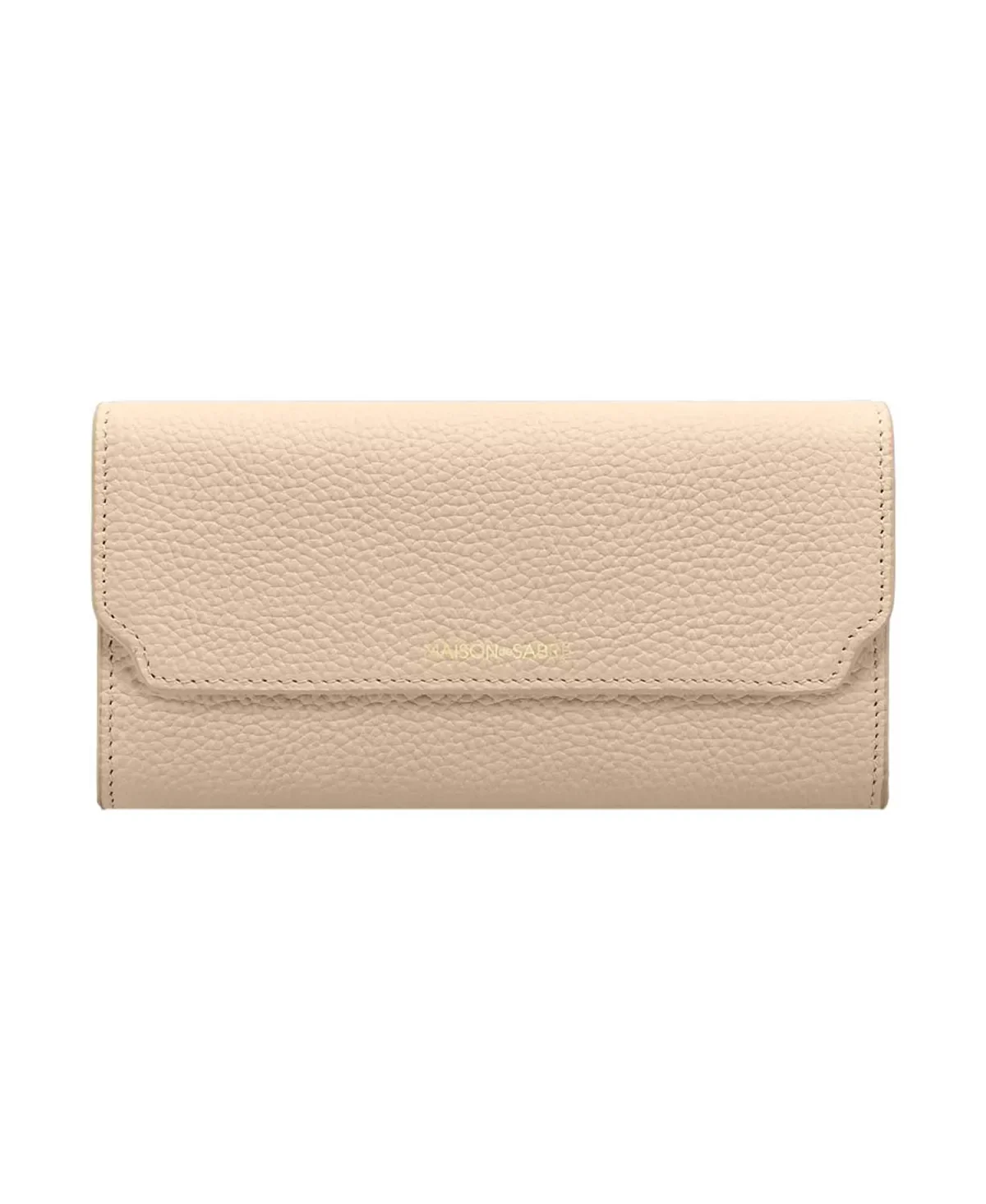 Long Leather Flap Wallet - 1