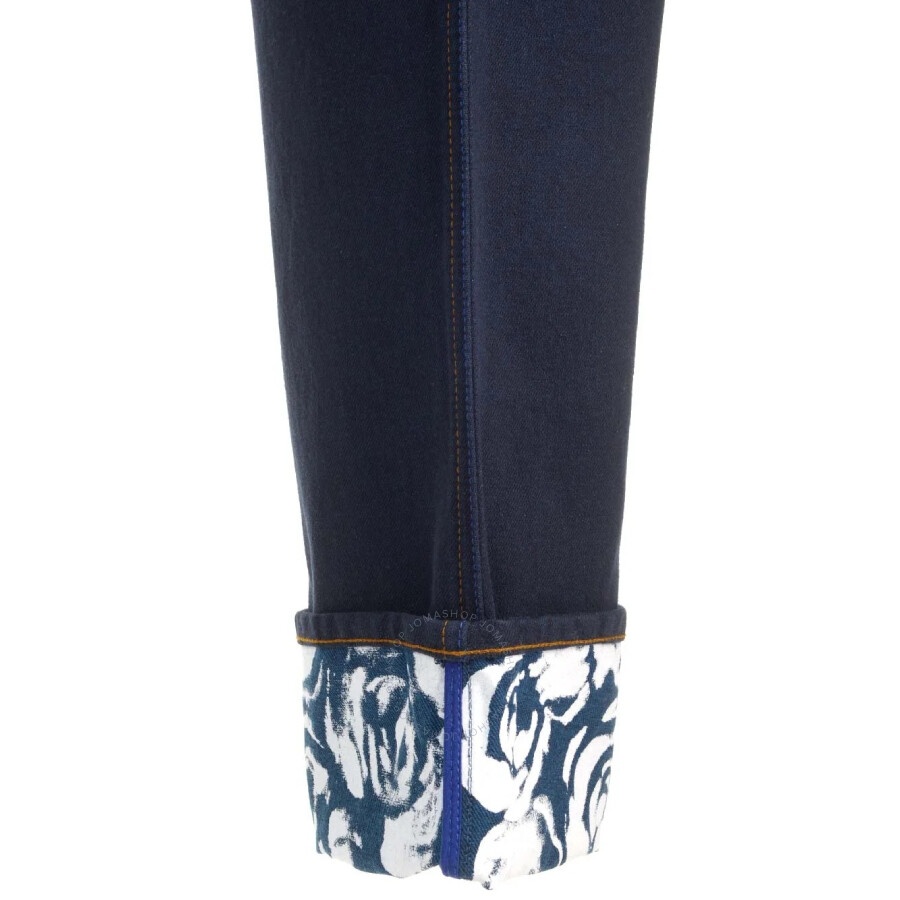 Burberry Rose-Print Straight-Leg Jeans - 5