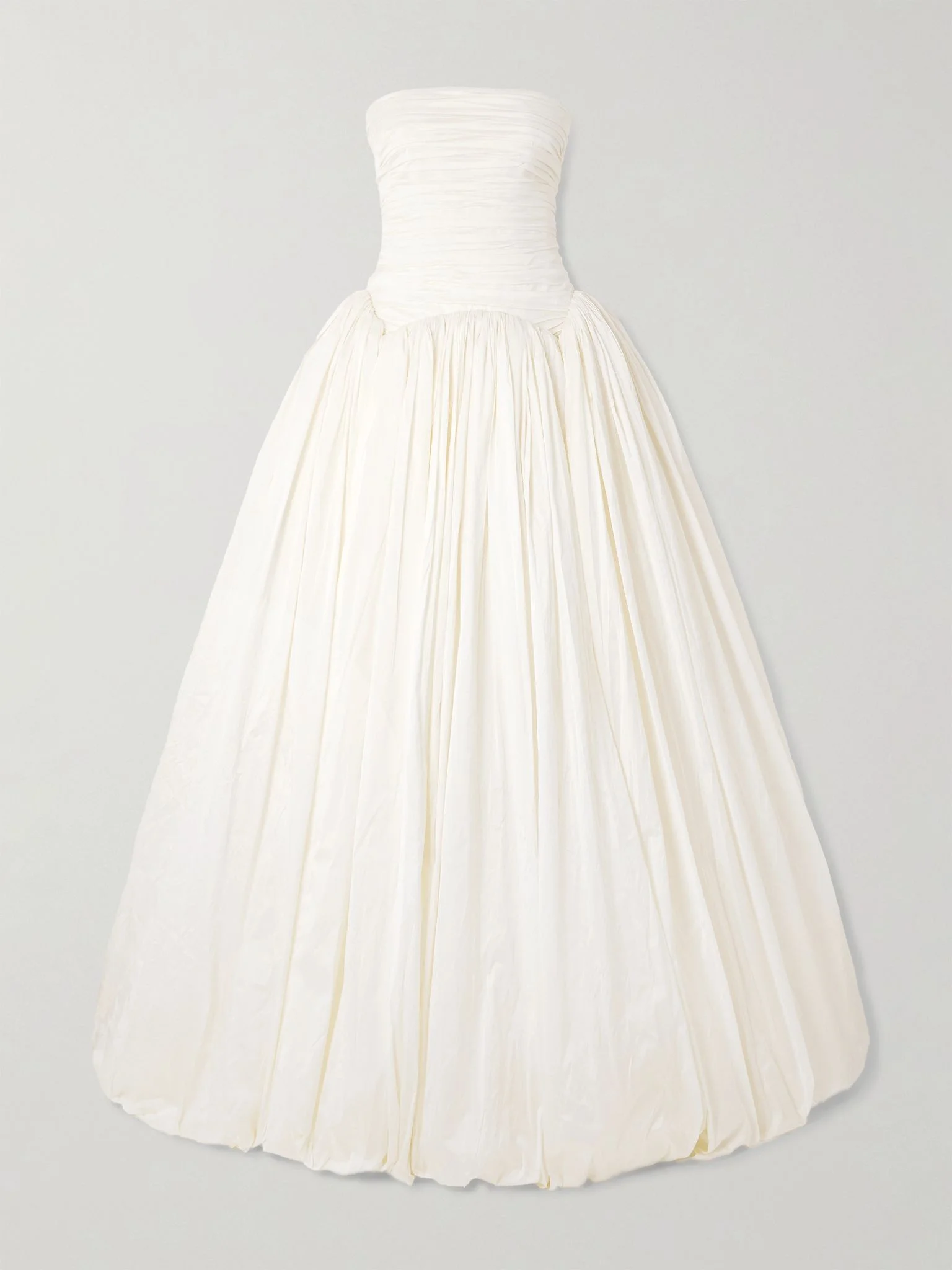 Drew strapless taffeta gown Ivory - 1