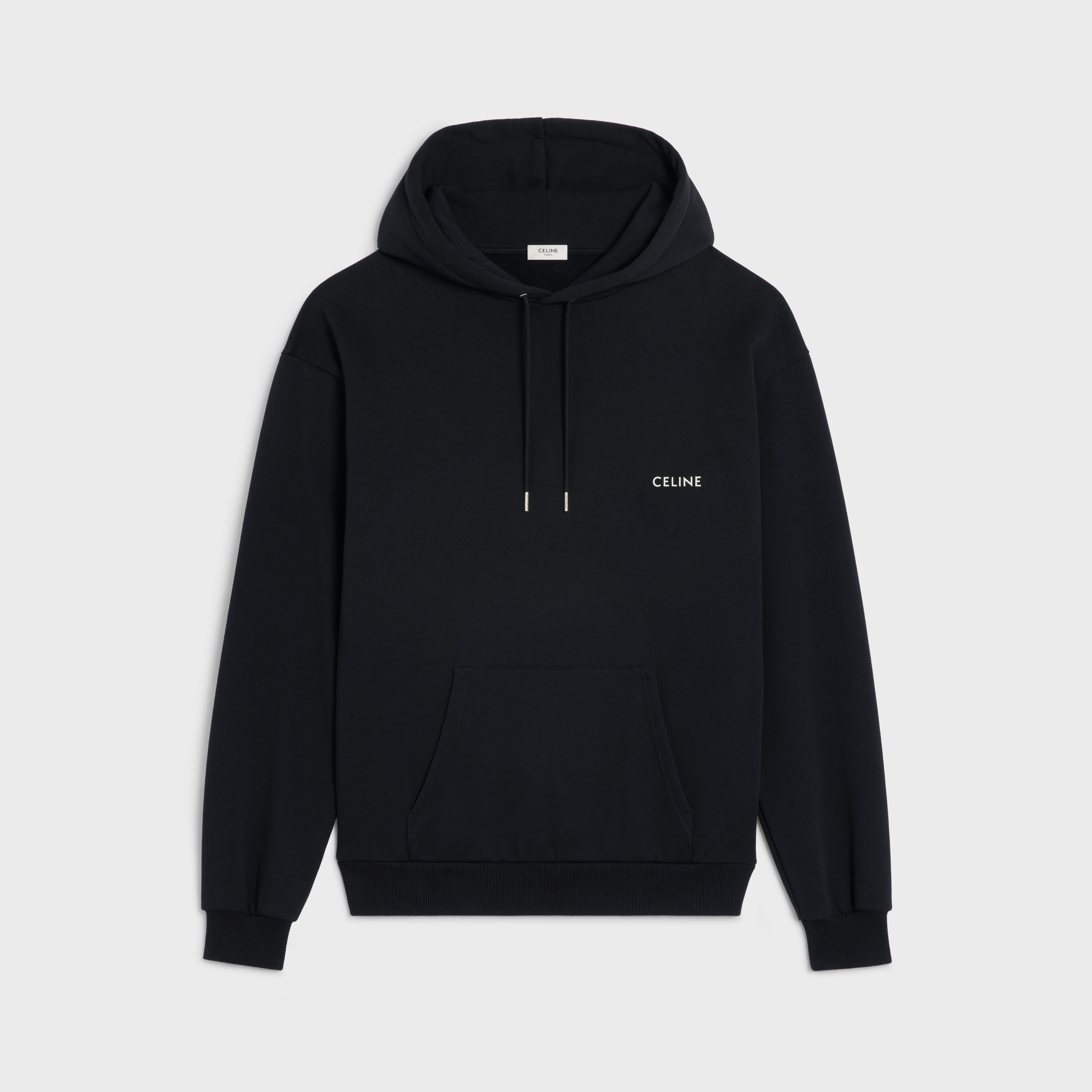 celine loose hoodie in cotton fleece - 1