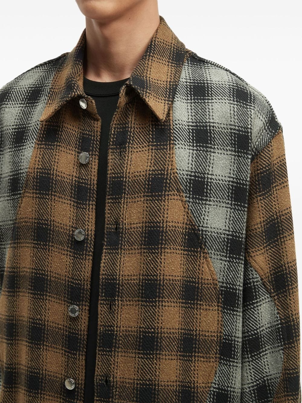 tartan-pattern shirt - 5