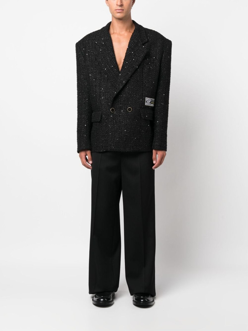GCDS double-breasted tweed blazer outlook