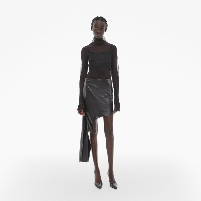 Helmut Lang LEATHER SLASH SKIRT outlook