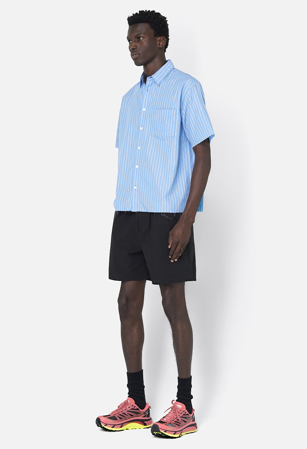 STRIPE POPLIN SS HEMI - 4