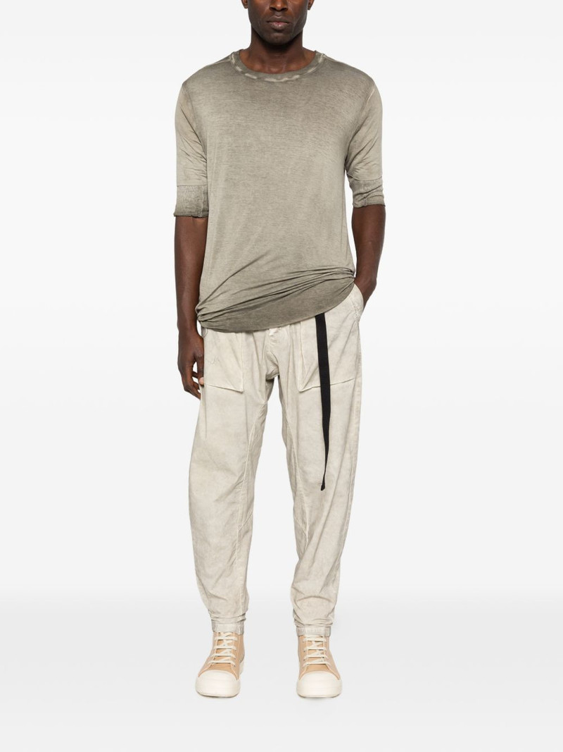 thom/krom ribbed-trim T-shirt outlook