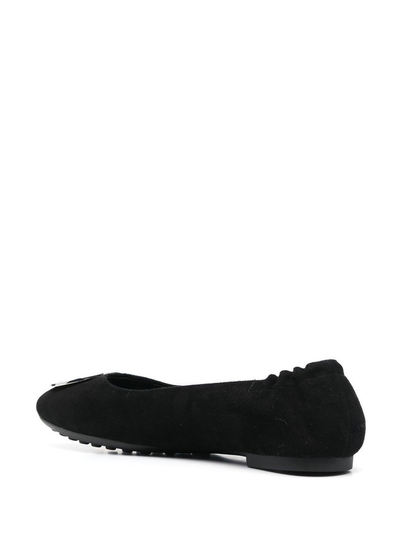 logo-plaque detail ballerina shoes 3