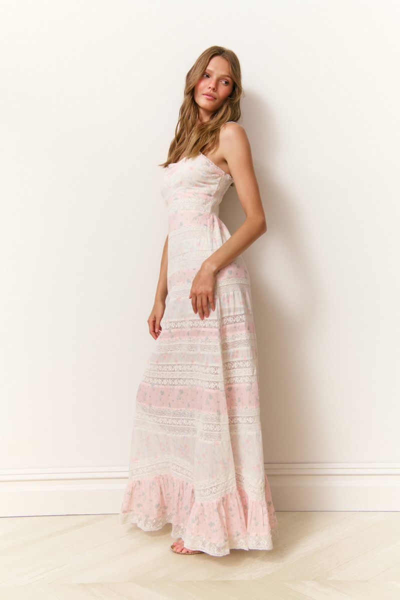 Carwen Cotton Mixed Print Maxi Dress 5