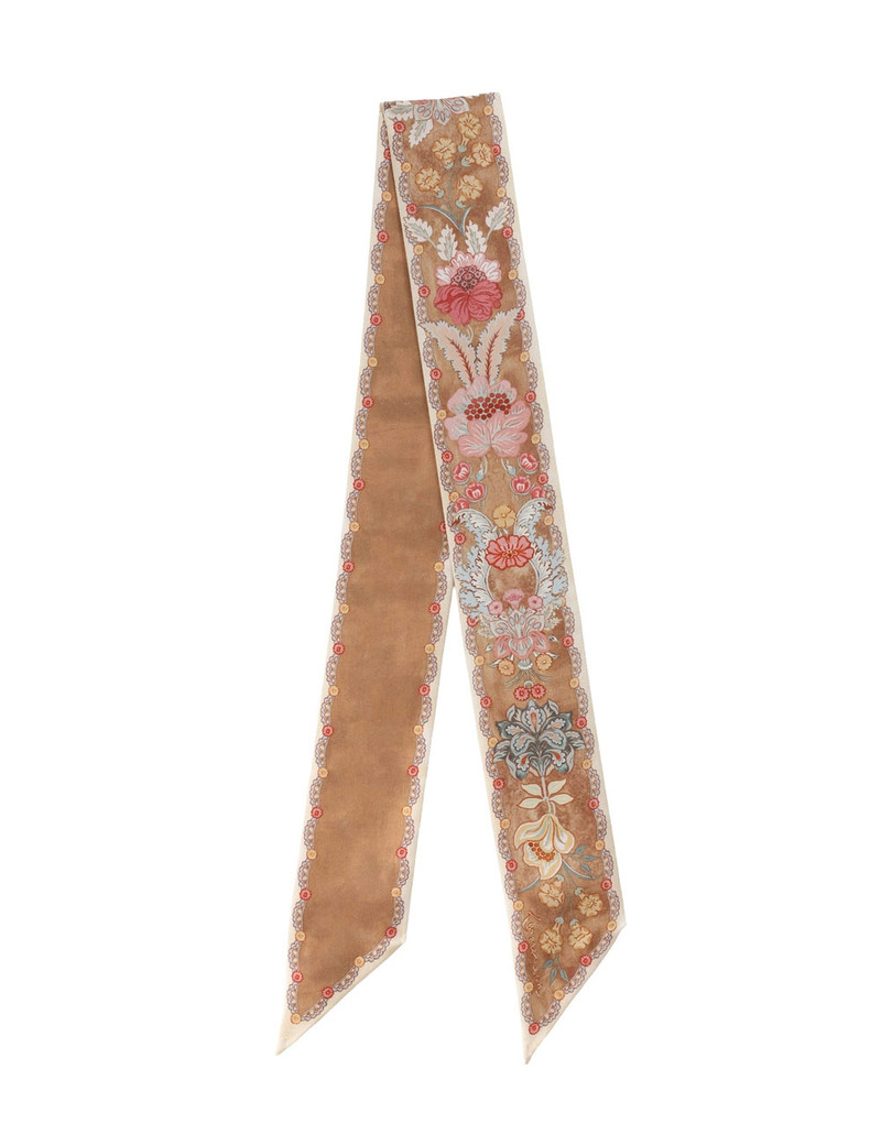 PRINTED SILK RIBBON SCARF 3