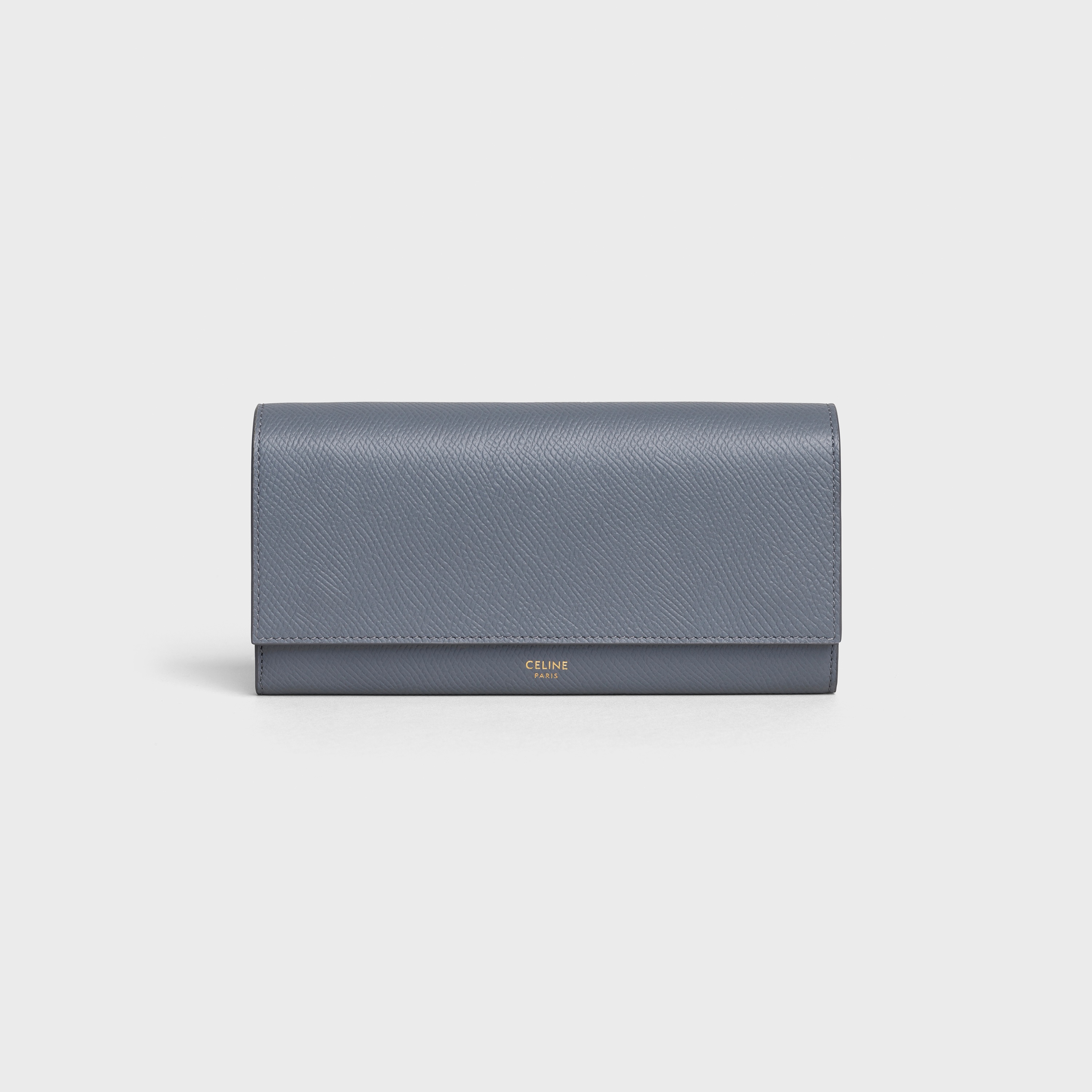 LARGE FLAP WALLET IN GRAINED CALFSKIN - 1