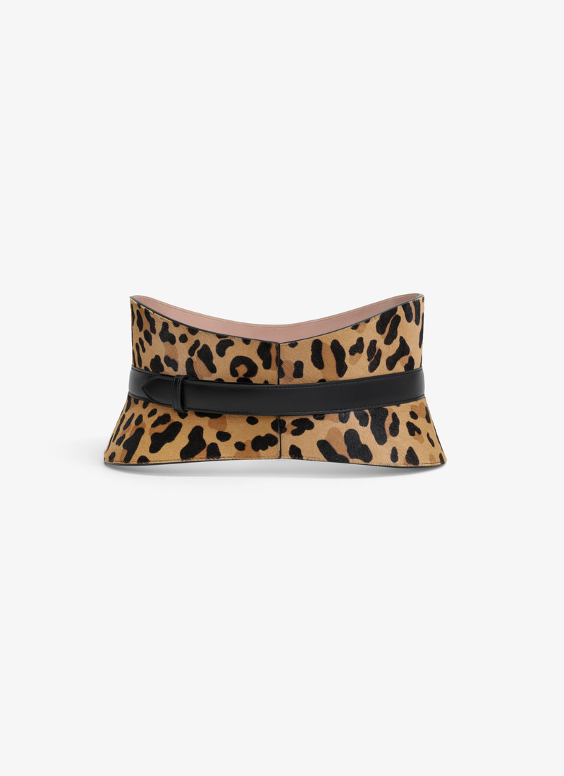 네오 BUSTIER CORSET IN LEOPARD HAIRCALF - 1