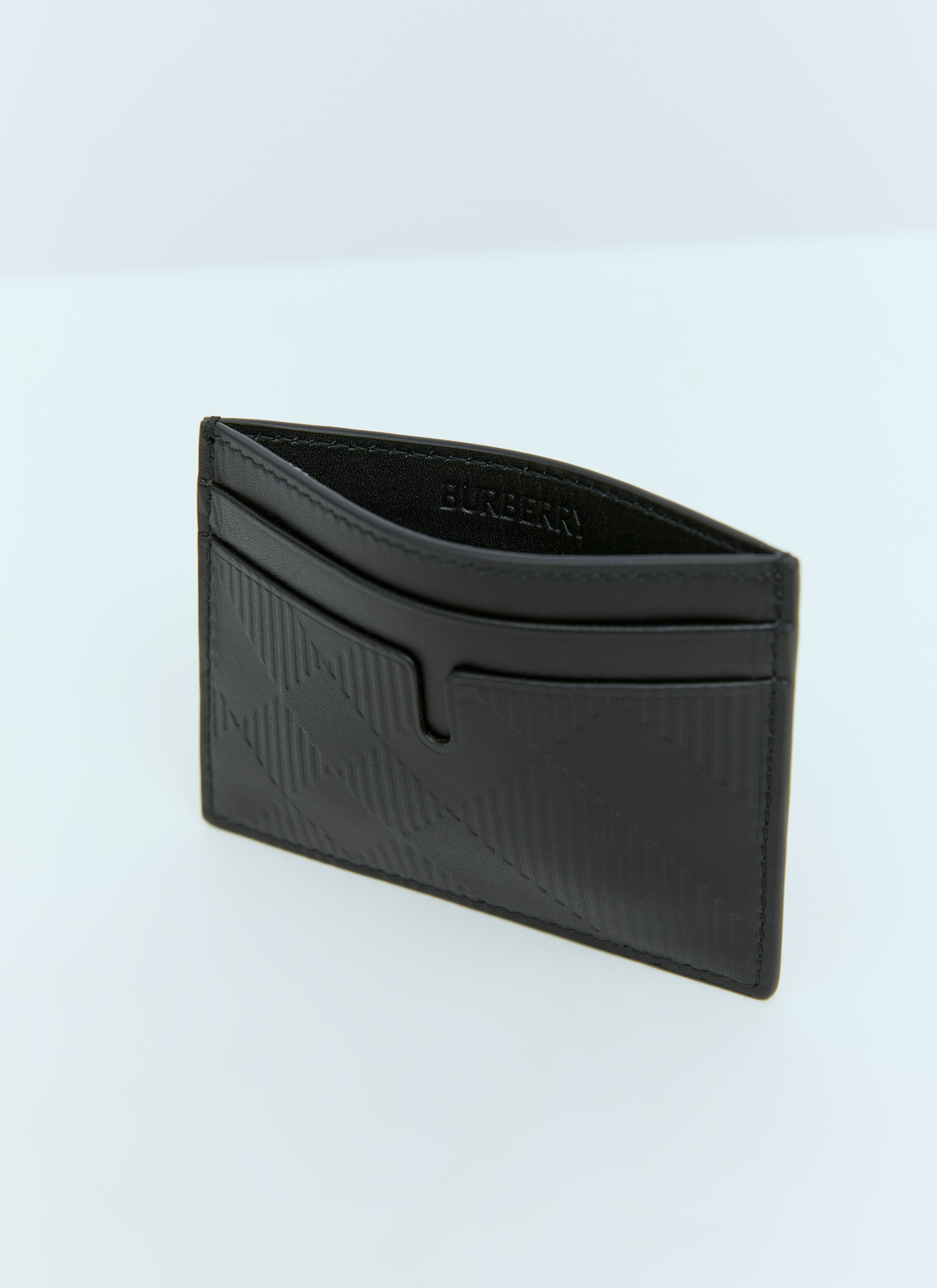 Check Leather Cardholder - 4