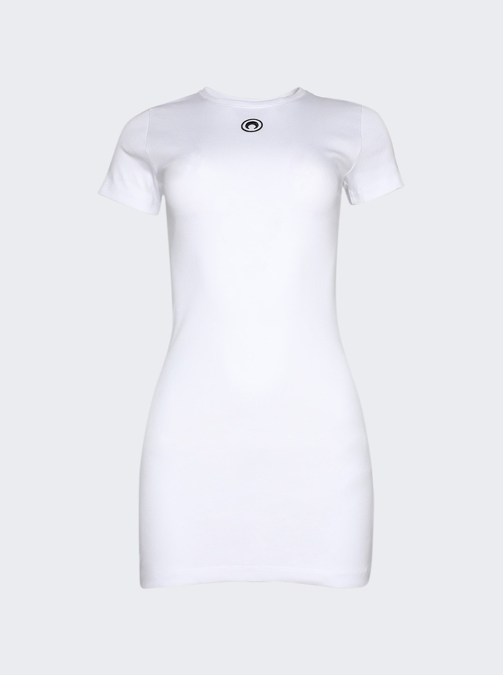 Rib  T-shirt Dress White - 1