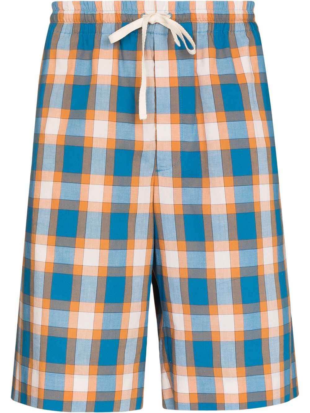 check print drawstring Bermuda shorts - 1