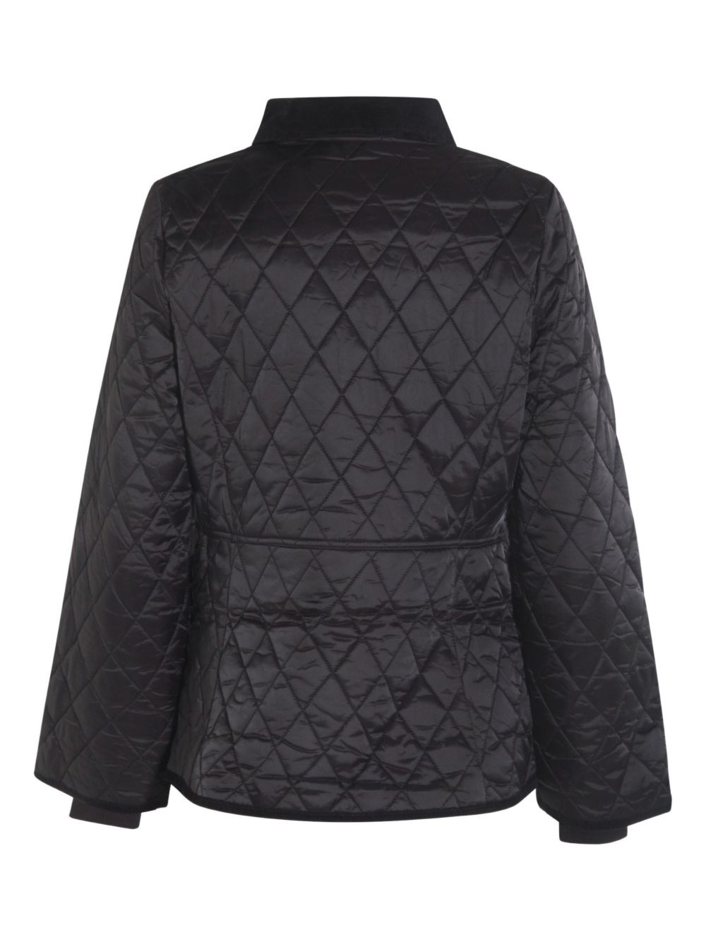 diamond-quilted zip-front coat - 2
