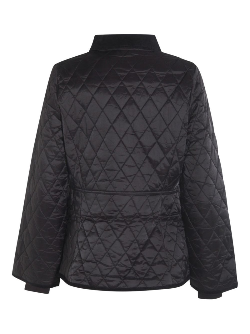 Barbour diamond-quilted zip-front coat outlook