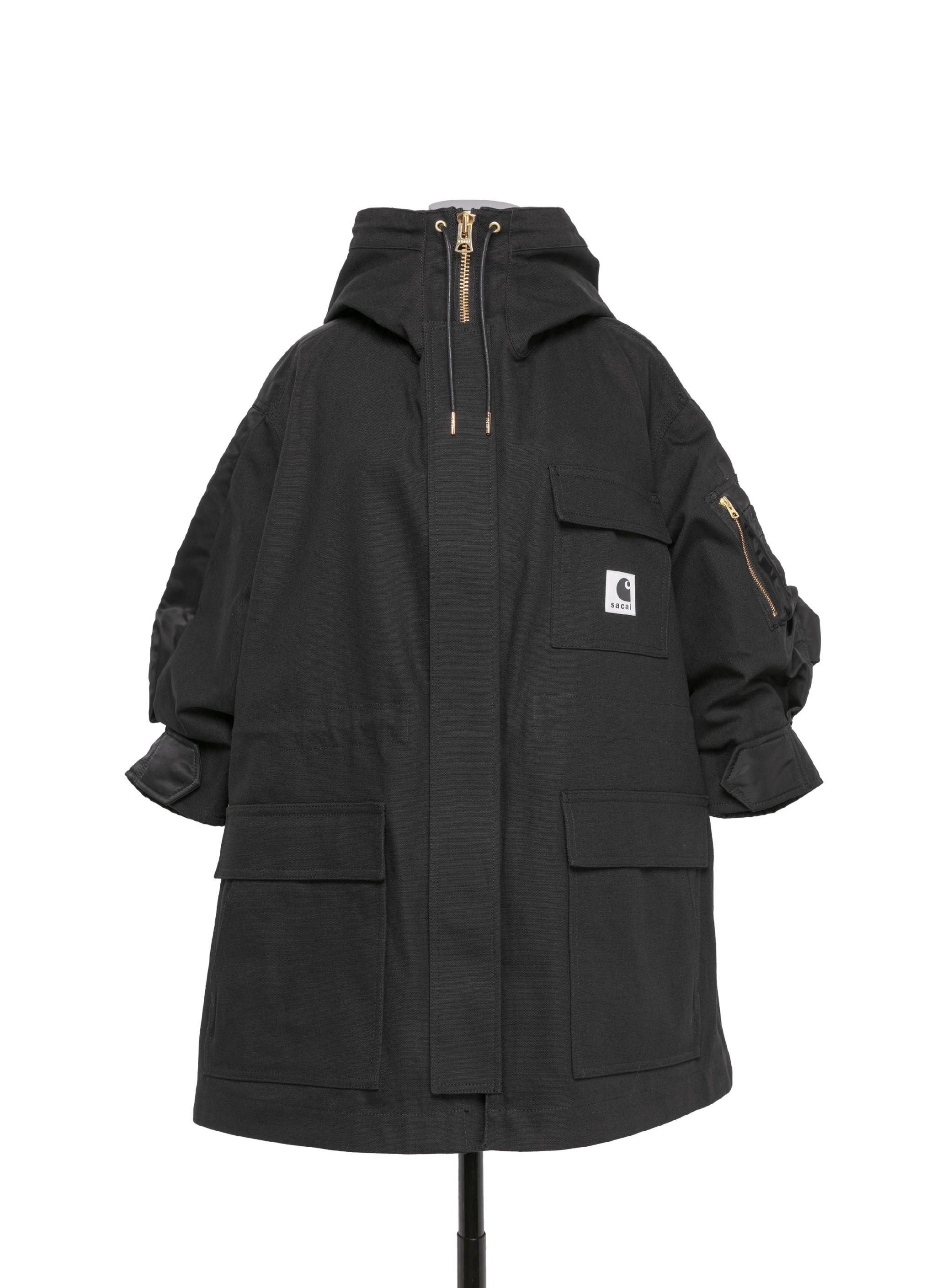 Duck x Nylon Twill Coat — Beige x Khaki – La Garçonne
