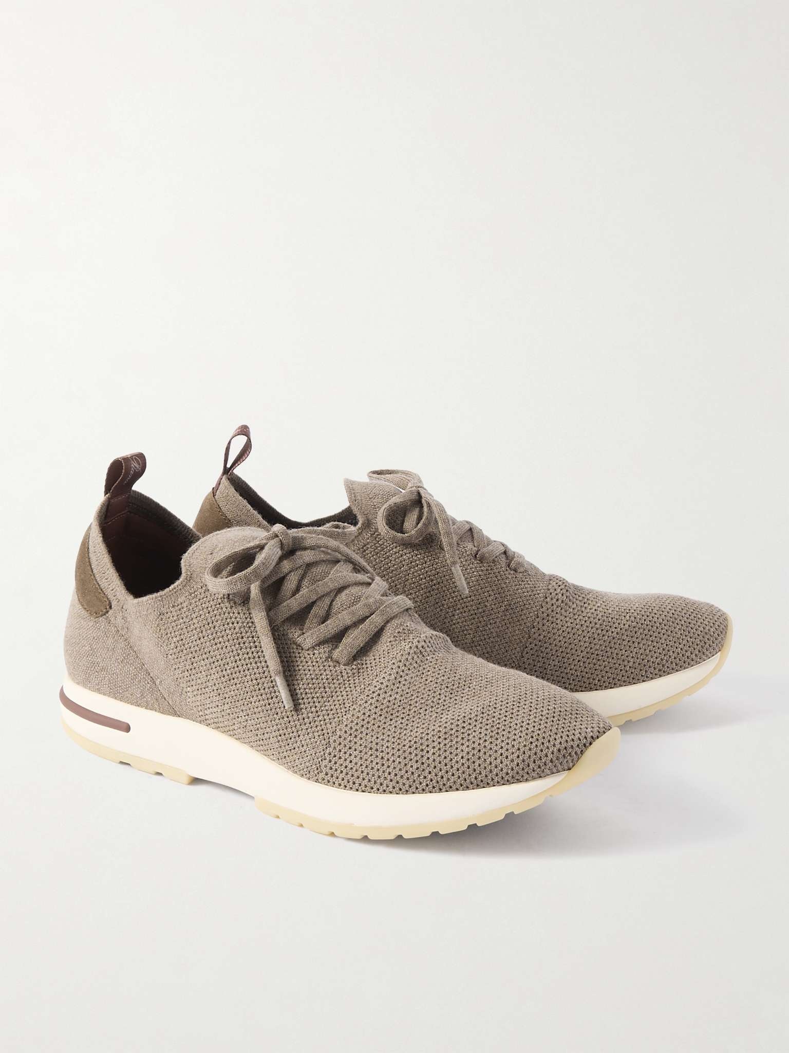 360 Flexy Walk Suede-Trimmed Knitted Wool Sneakers - 4