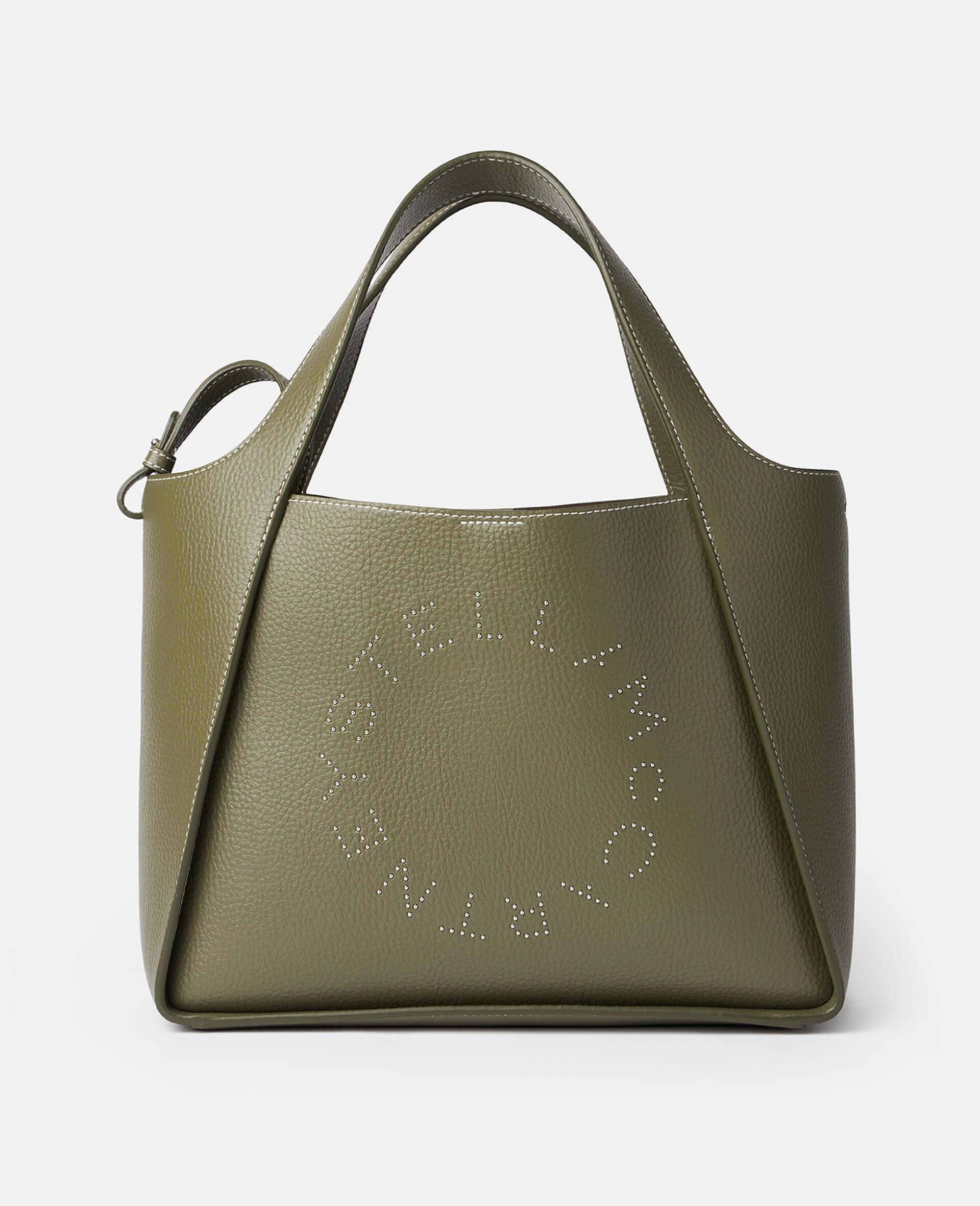 Stella McCartney Logo Studded Grainy Alter Mat Crossbody Bag REVERSIBLE