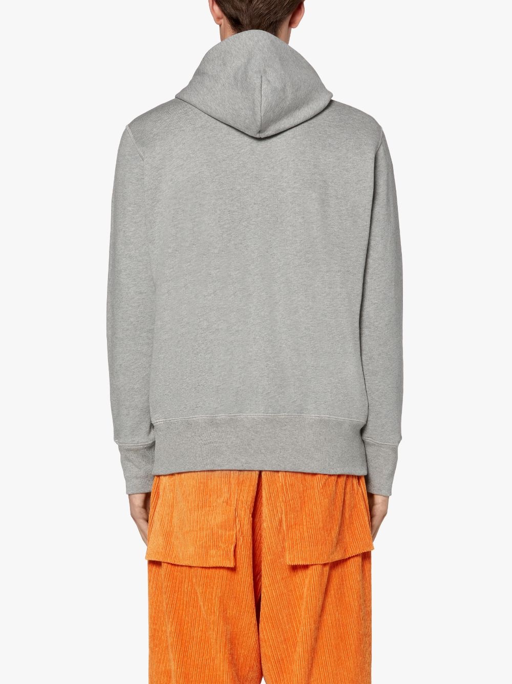 GREY X GREEN COTTON HOODED SWEATSHIRT | GJM-208 - 4