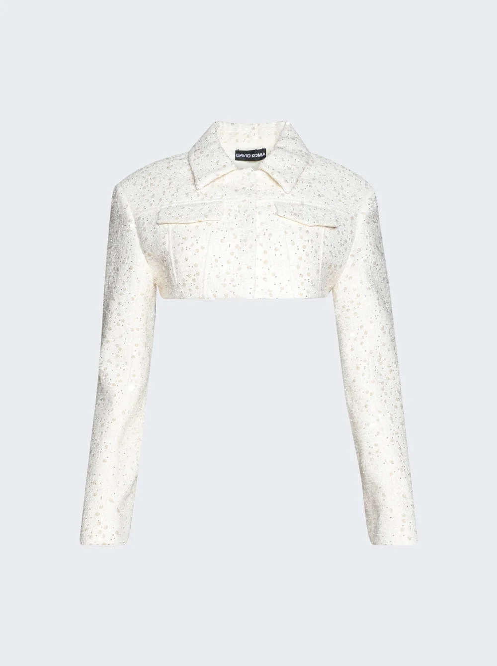 Tailored Crop Jacket White - 1