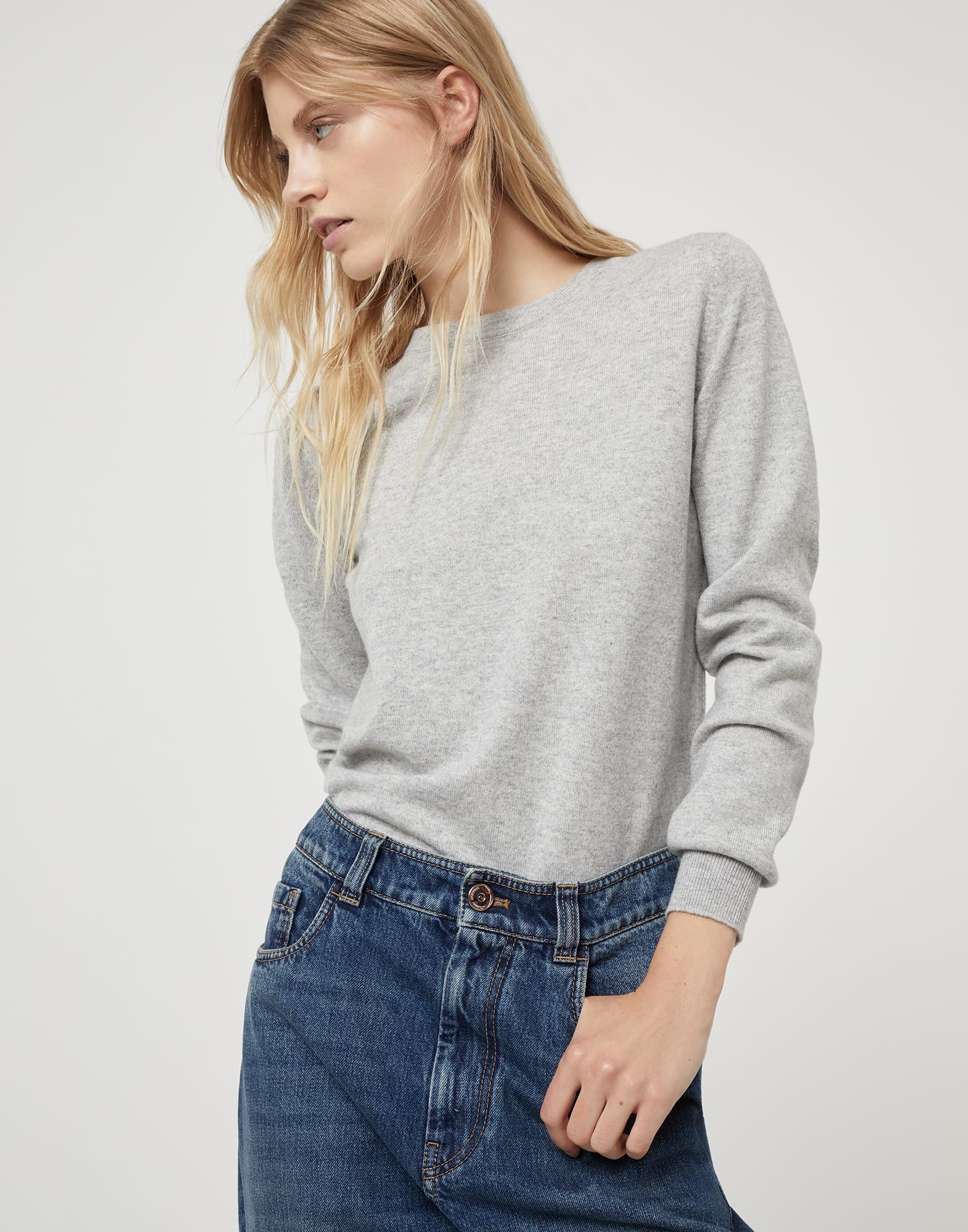 Cashmere sweater with monili - 4