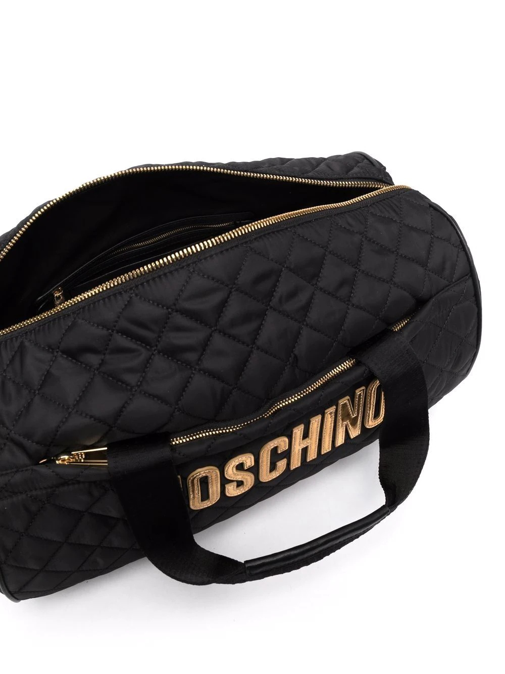 diamond-quilted logo holdall - 5