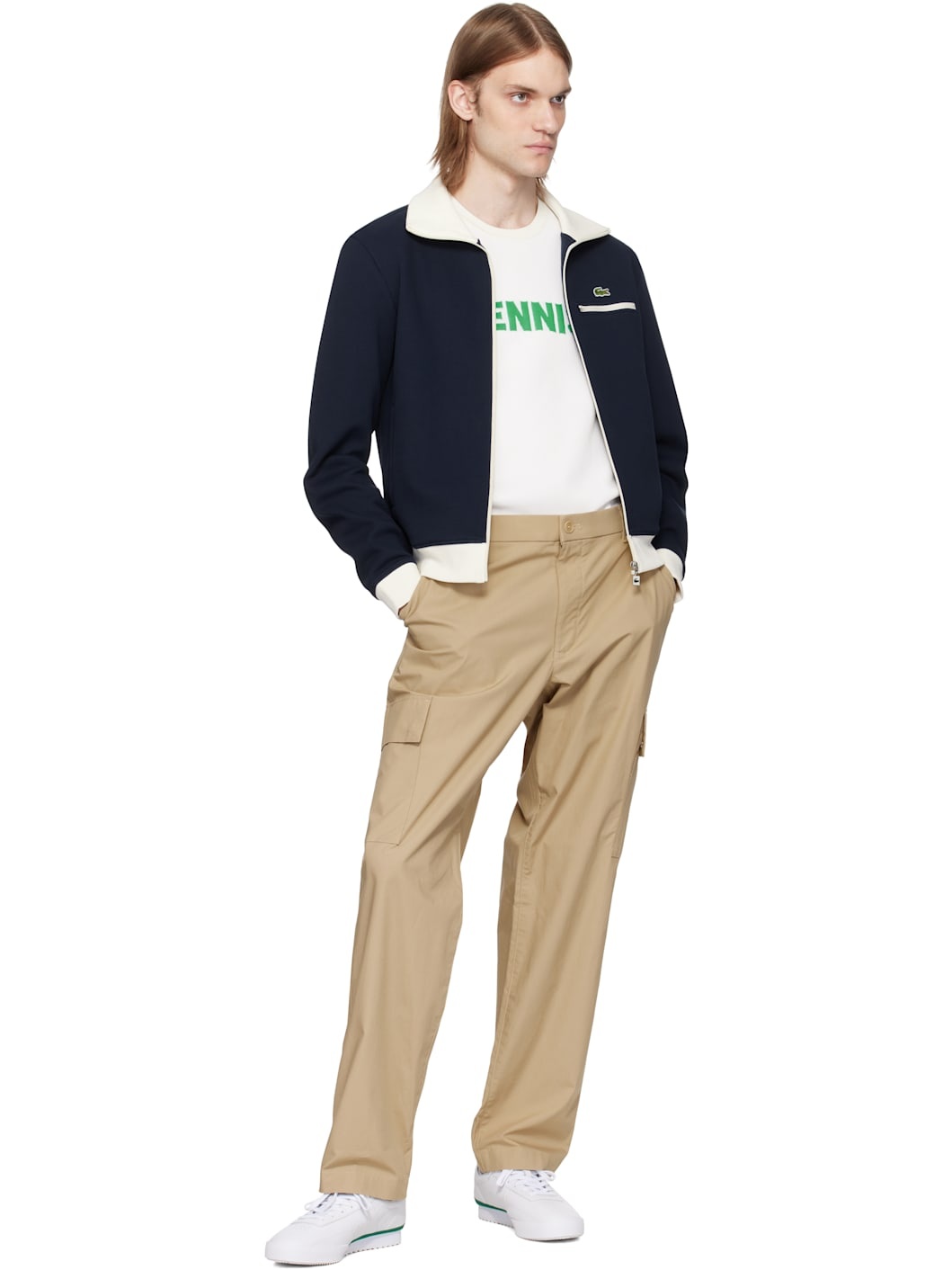 Beige Regular Fit Lightweight Cotton Cargo Pants - 4
