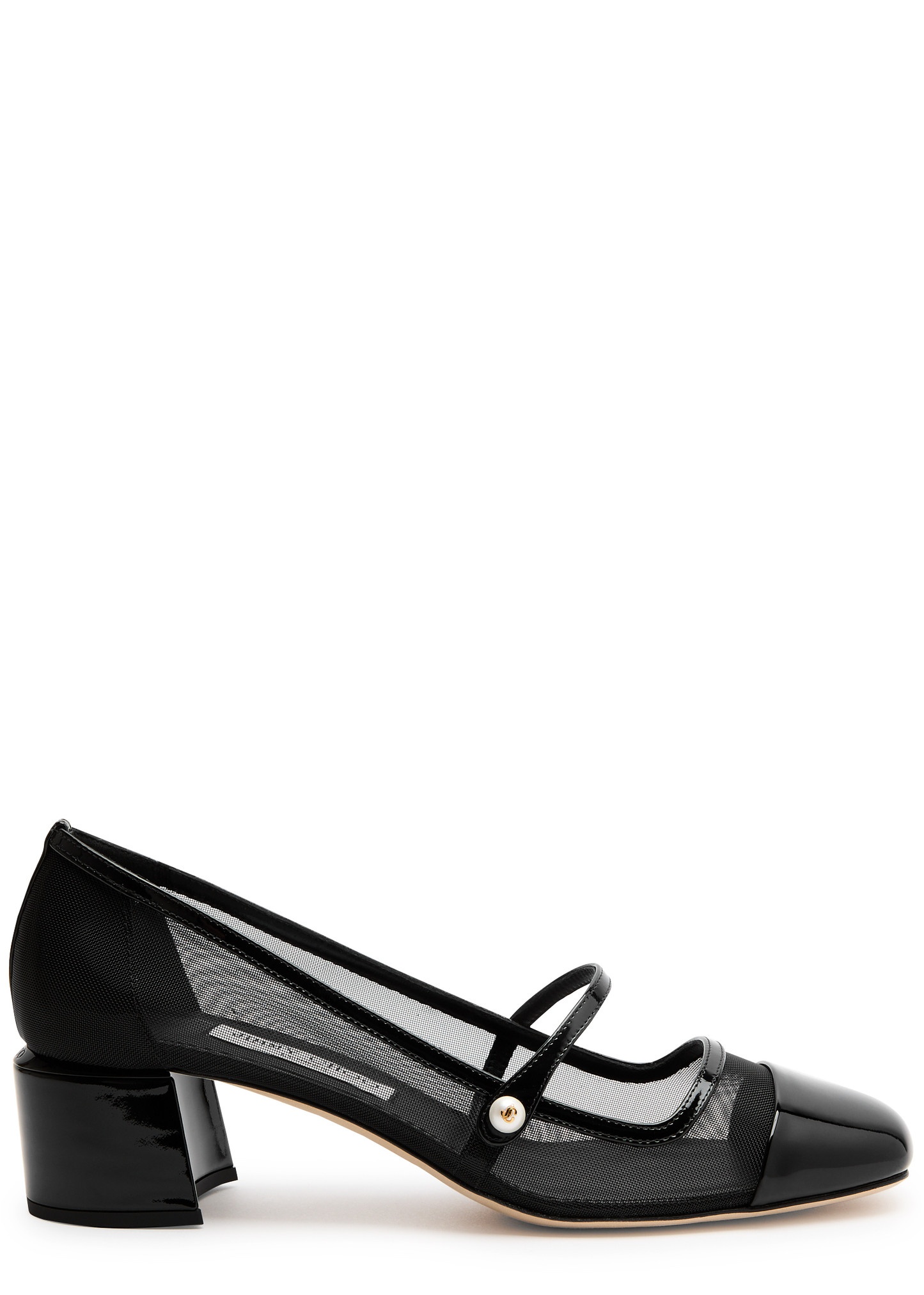 Elisa 45 mesh and patent leather Mary Jane pumps - 1