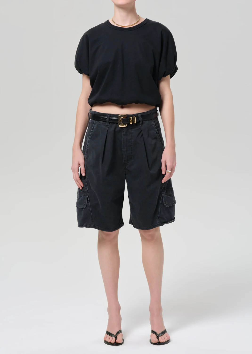 Gia Bubble Tee
In Washed Black - 1