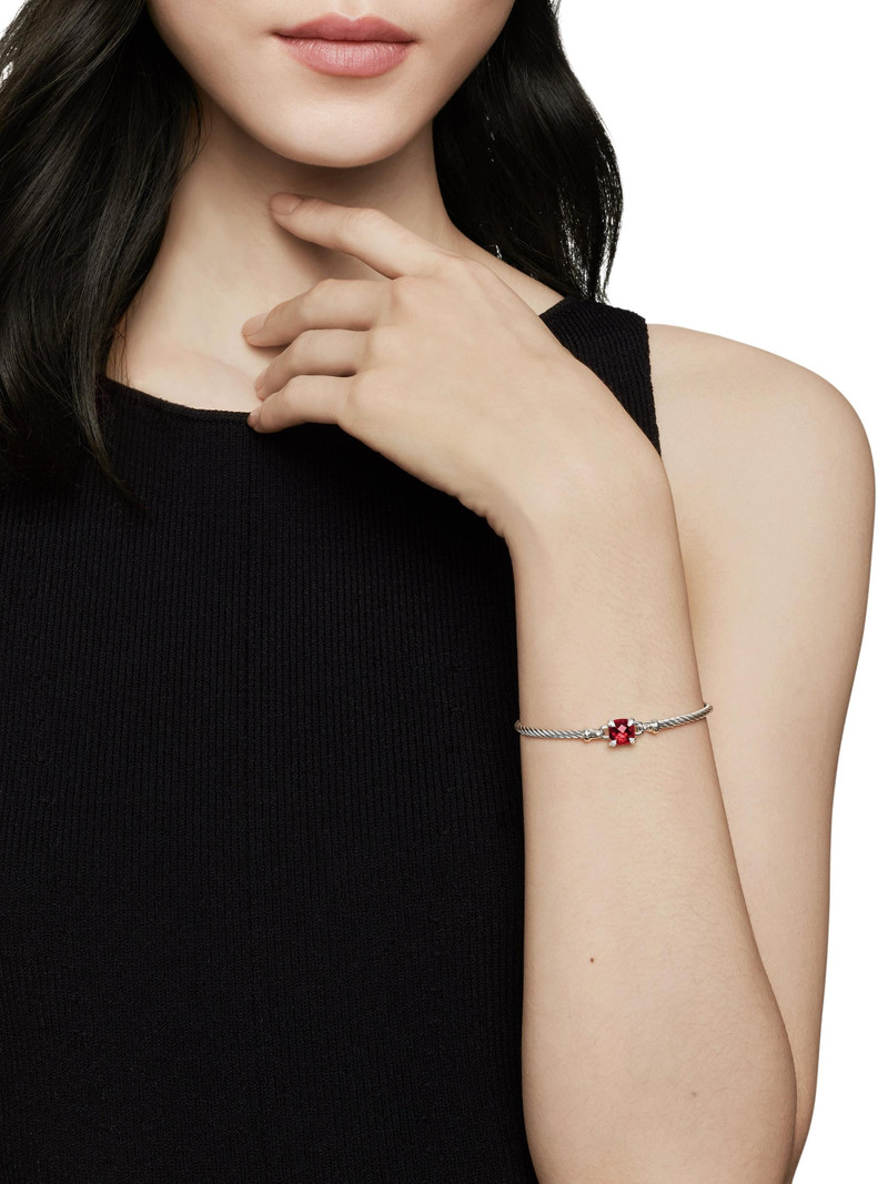Women's Chatelaine Bracelet in Sterling Silver - Rhodolite Garnet 7