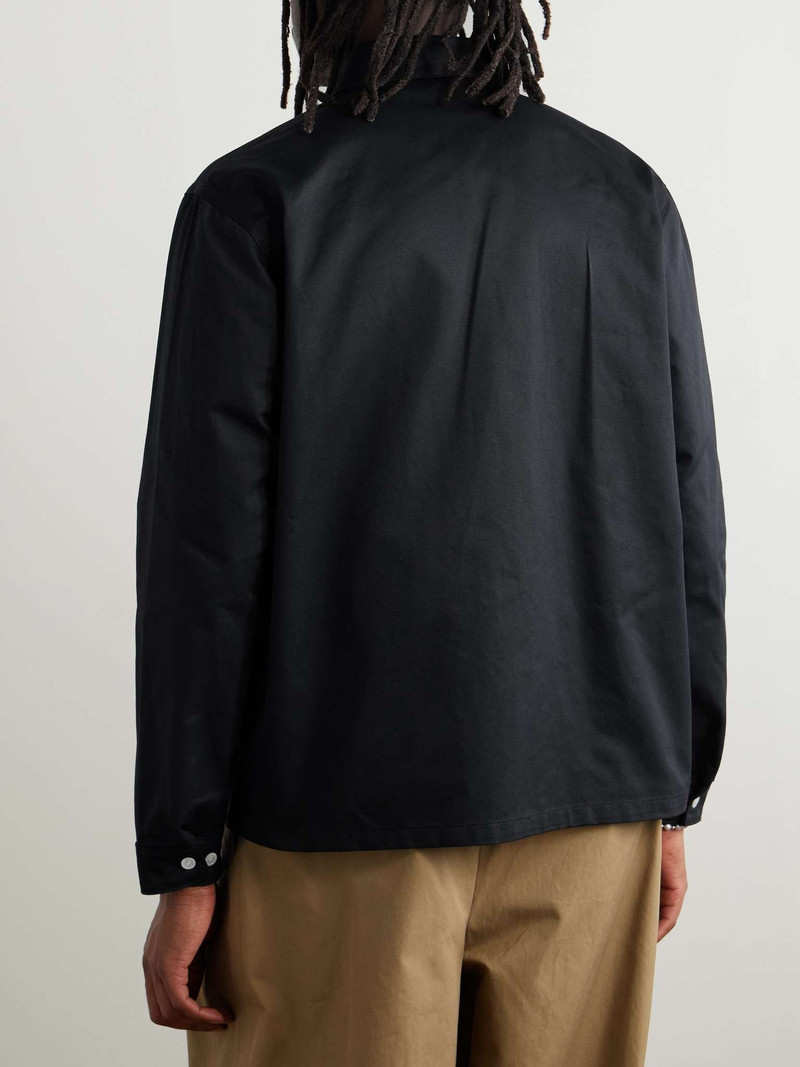 Logo-Embroidered Cotton-Gabardine Overshirt 4