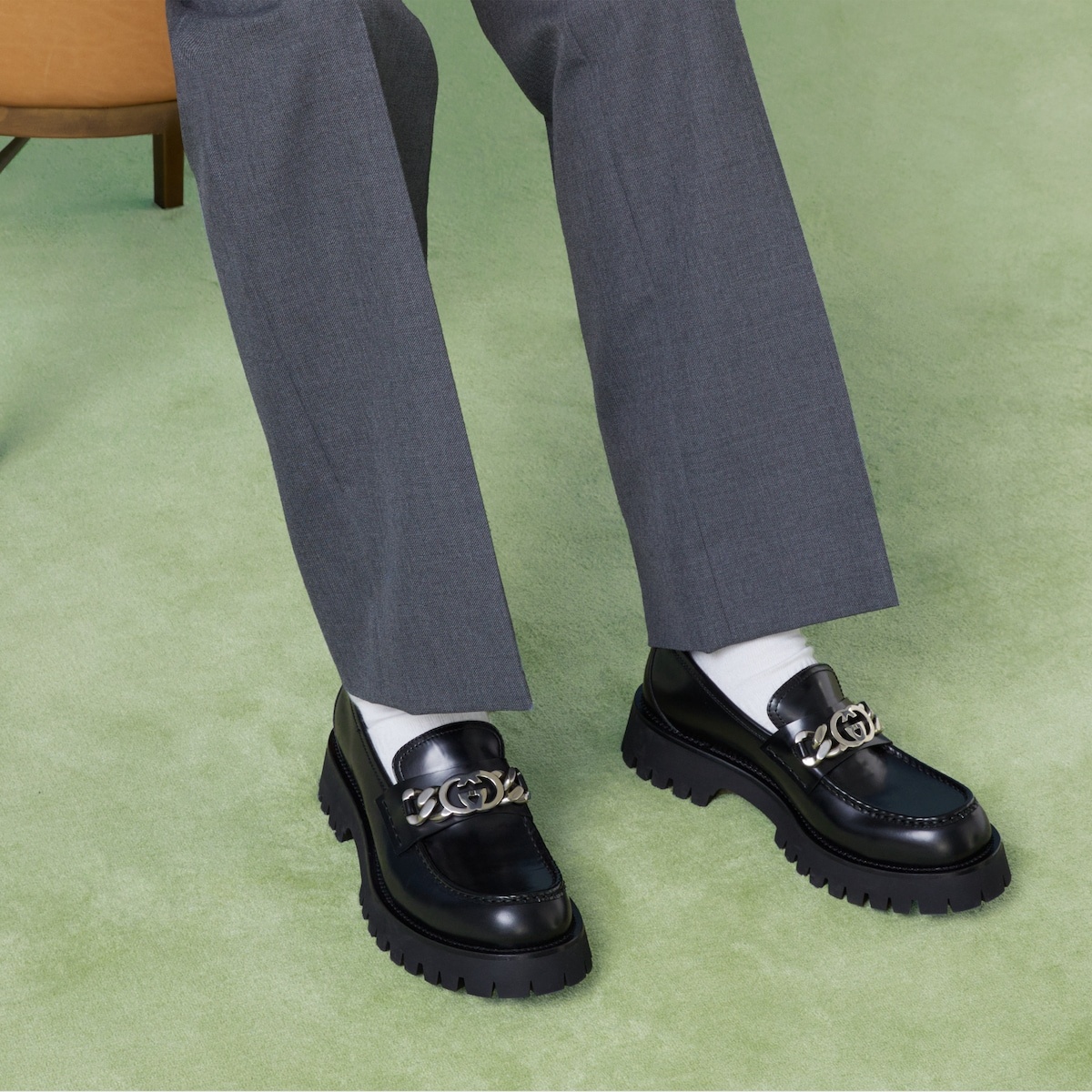 Men's loafer with Interlocking G - 3