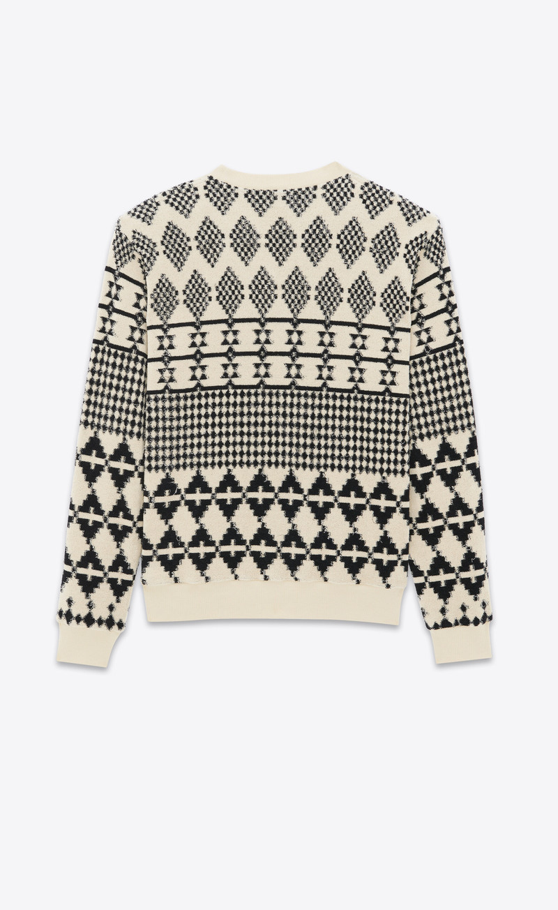 SAINT LAURENT sweatshirt in jacquard jersey outlook