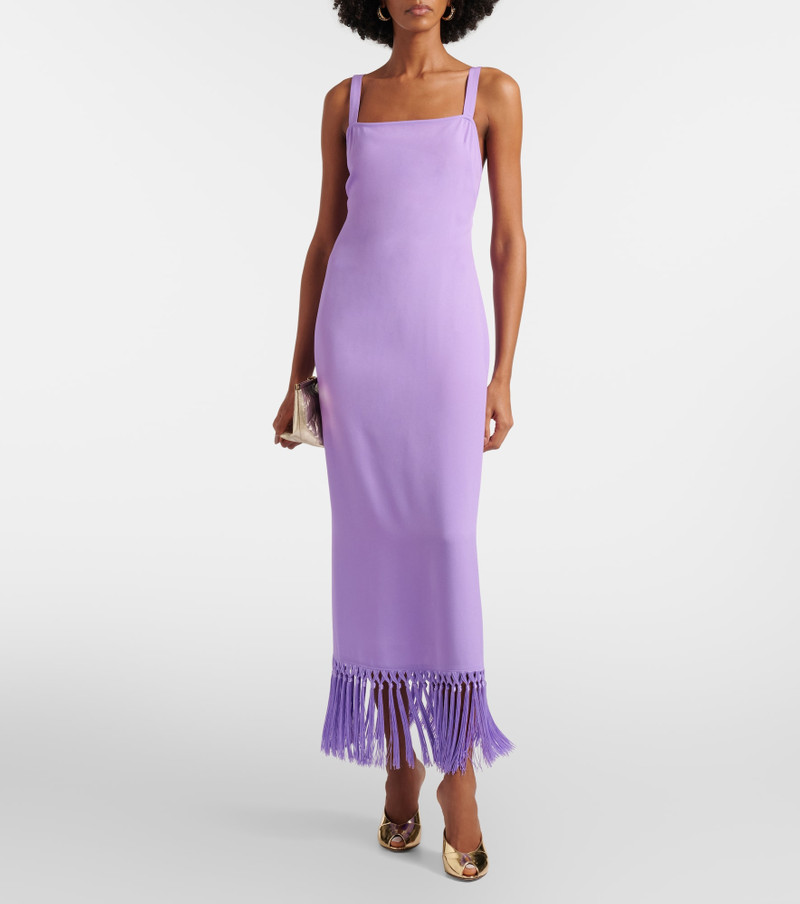 Taller Marmo Palermo fringed crêpe cady maxi dress outlook