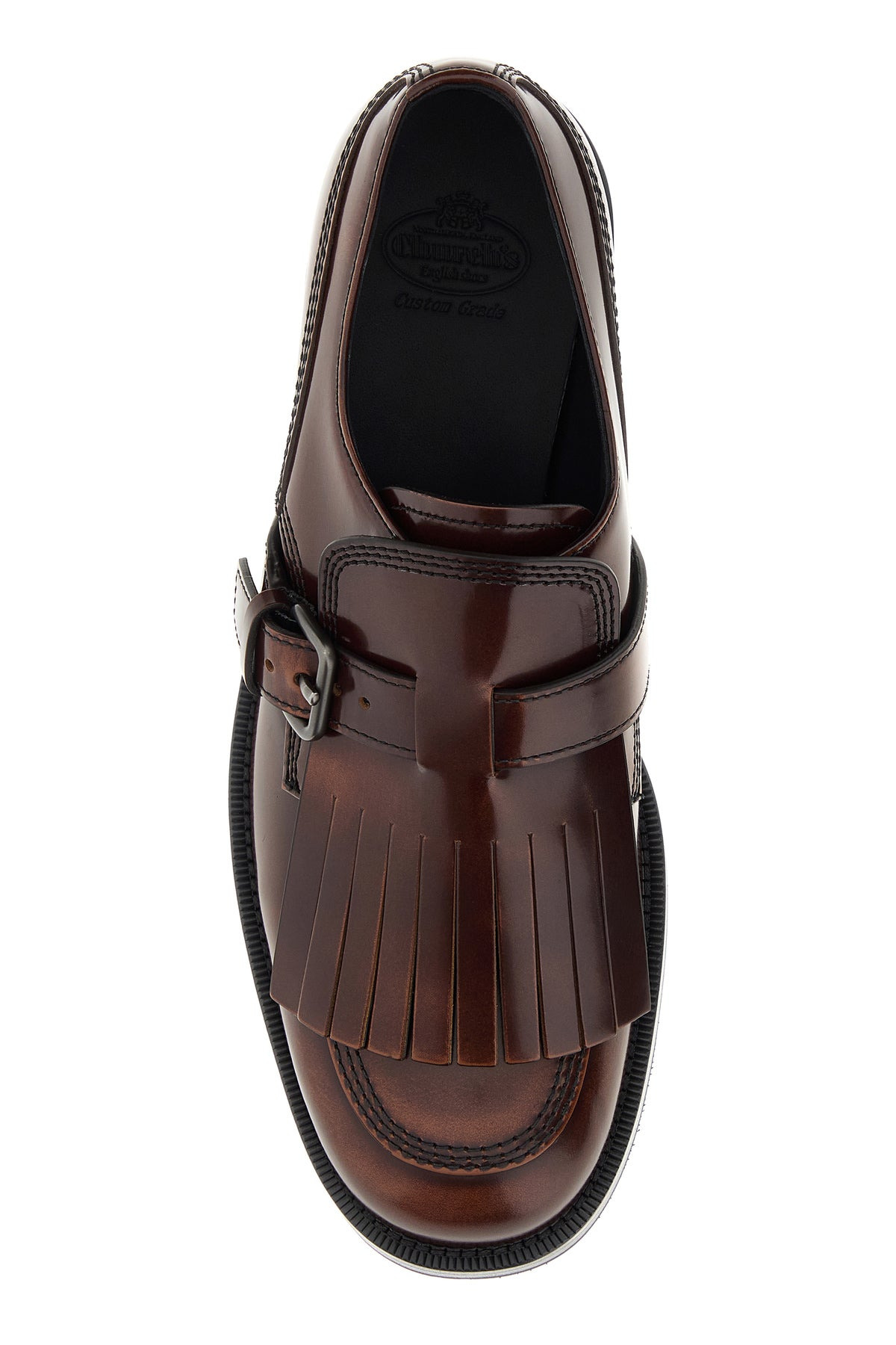 Brown leather Piper monk strap shoes - 4