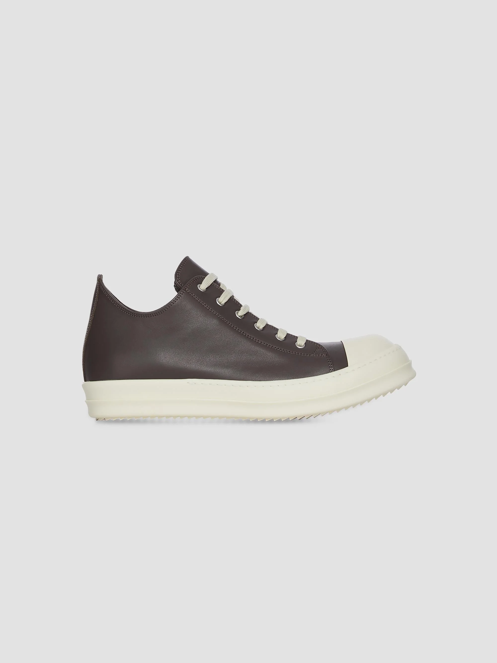 Men's Leather Low-Top Sneakers - Black Milk - 1