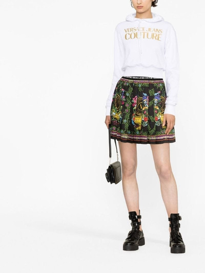 VERSACE JEANS COUTURE graphic-print pleated mini skirt outlook