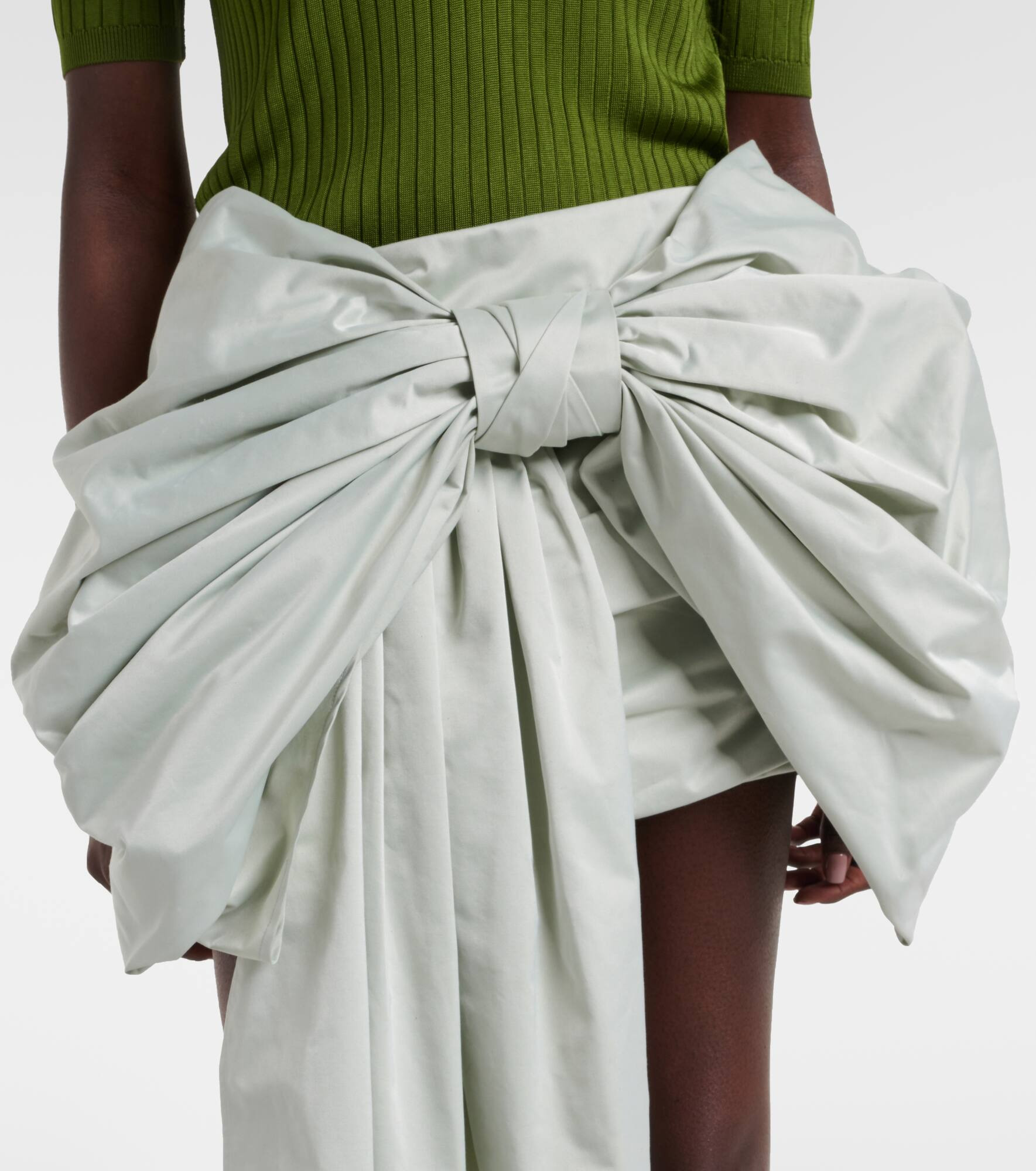Bow-detail draped miniskirt - 4