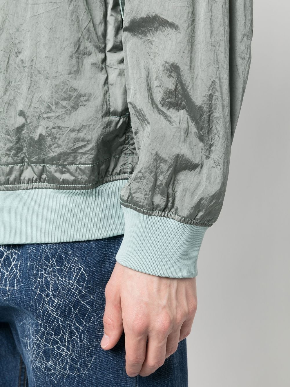 Compass-patch long-sleeved bomber jacket - 5