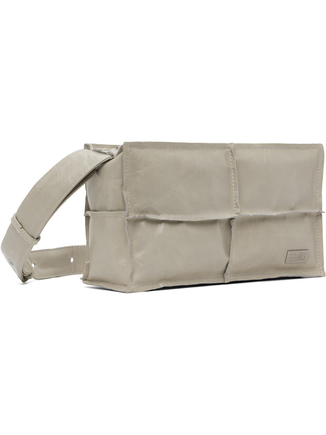 Gray Mini Wrinkled Leather Bag - 2