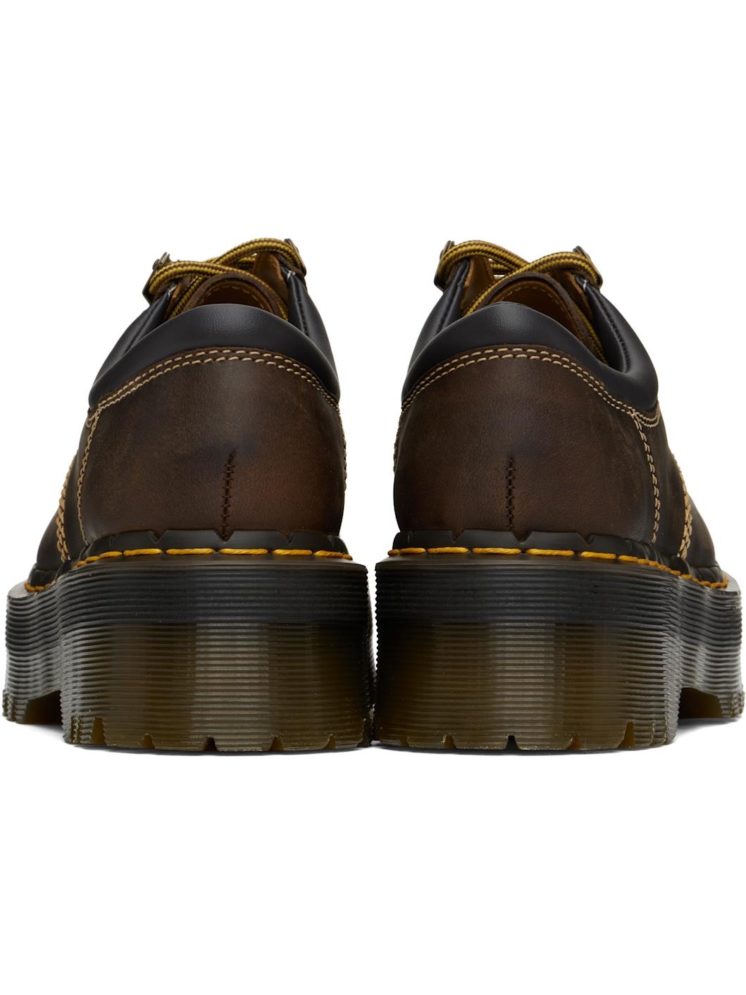 Brown 8053 Arc Crazy Horse Leather Platform Derbys - 2