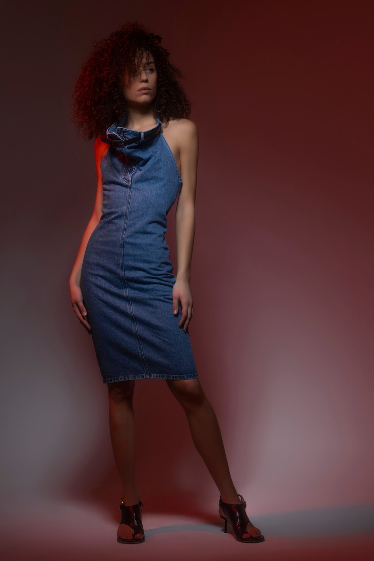 ワンピース Coperni SS24 'Belt Halter Neck' dress (COPR92202 WASBLU) COPERNI 'Belt Halter Neck' dress | julianfashion | REVERSIBLE