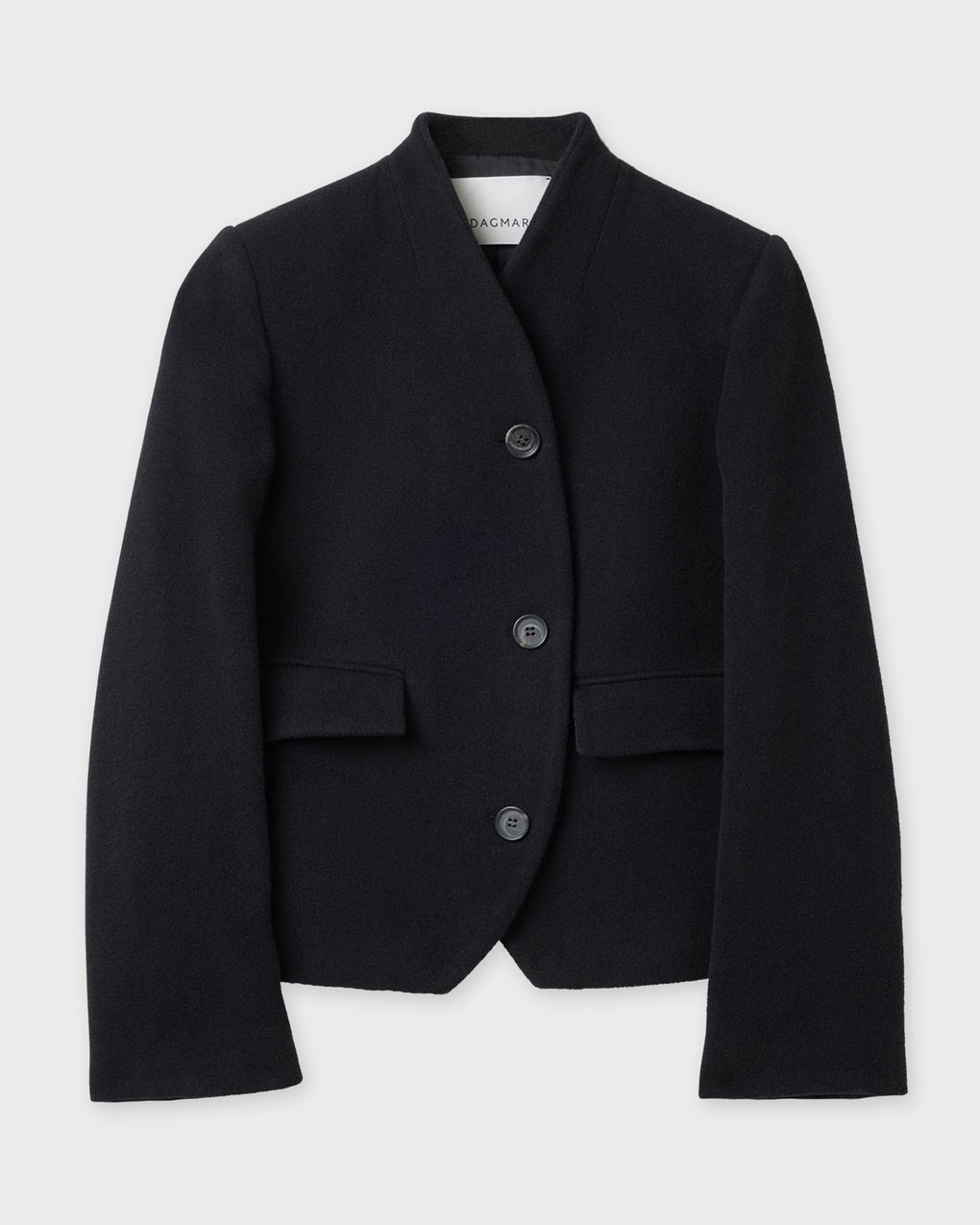 Jacket Short Curved Black - 1
